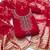 Women's red silk embroidered unstitched dress material