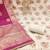 Women's cream  chanderi embroidered handwork unstitched dress material