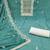 Women's sea green premium roman cotton embroidered handwork unstitched dress material