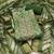 Women's green banarasi cotton digital print & hand work unstitched dress material