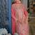 Farz  rose pink embroidered chinon kurta sets