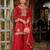 Triyaksha sindoori red embroidered chinon kurta sets