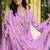 Kaynat lavender light lavender embroidered blended kurta sets