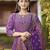 Malti grape light purple embroidered blended kurta sets