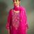 Ira rose pink embroidered art silk kurta sets