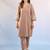 Purna coffee brown plain cotton kurta sets