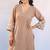 Purna coffee brown plain cotton kurta sets