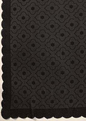 Black Georgette swarovski work Saree with Unstitched Blouse Piece 5