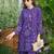 Palash vio light purple printed blended kurta sets