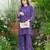 Palash vio light purple printed blended kurta sets