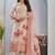 Rekha stone dark beige printed blended kurta sets