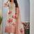 Rekha stone dark beige printed blended kurta sets