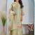 Rekha sage green printed blended kurta sets