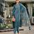 Ayat teal dark teal embroidered blended kurta sets