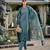 Ayat teal dark teal embroidered blended kurta sets