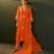 Ira tango orange embroidered blended kurta sets