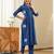 Nabha indi blue embroidered cotton kurta sets