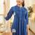 Nabha indi blue embroidered cotton kurta sets