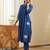 Nabha indi blue embroidered cotton kurta sets
