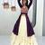 purple navratri kutchi embroidery work kurti with lehenga