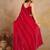 Red Satin Zarkan Siroski work Saree with Unstitched Blouse Piece