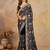 Georgette Multi Resham Thread Embroidered Saree with Unstitched Blouse