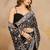 Georgette Multi Resham Thread Embroidered Saree with Unstitched Blouse
