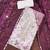 Women's wine viscose organza handwork unstitched dress material