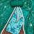 Women's turquoise banarasi cotton print handwork unstitched dress material