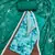 Women's turquoise banarasi cotton print handwork unstitched dress material