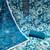 Women's teal organza print handwork unstitched dress material