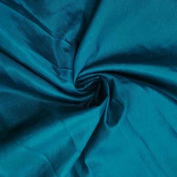 Women's teal organza print handwork unstitched dress material 4