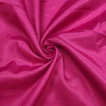 Women's magenta organza print handwork unstitched dress material 4