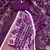 Women's purple organza print handwork unstitched dress material