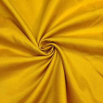 Women's yellow organza print handwork unstitched dress material 4