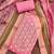 Women's pink banarasi embroidered unstitched dress material