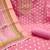 Women's pink banarasi embroidered unstitched dress material