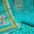 Women's turquoise banarasi embroidered unstitched dress material