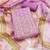 Women's lavender banarasi embroidered unstitched dress material