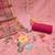 Women's pink jam cotton print handwork unstitched dress material
