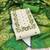 Women's off-white cotton embroidered unstitched dress material