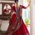 RED tussar Silk  Embossed Gamthi Print Lehenga choli
