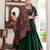 GREEN  tussar Silk Embossed Gamthi Print Lehenga choli