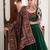 GREEN  tussar Silk Embossed Gamthi Print Lehenga choli