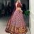 Maroon Tussar Silk Lehenga Choli with Ikkat Print and Mirror Work Dupatta