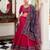 PINK tussar Silk  Embossed Gamthi Print Lehenga choli