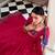 PINK tussar Silk  Embossed Gamthi Print Lehenga choli
