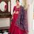 PINK tussar Silk  Embossed Gamthi Print Lehenga choli