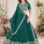 Glamorous Teal Green Sequins Embroidered georgette indian designer function wear lehenga dress