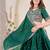 Glamorous Teal Green Sequins Embroidered georgette indian designer function wear lehenga dress